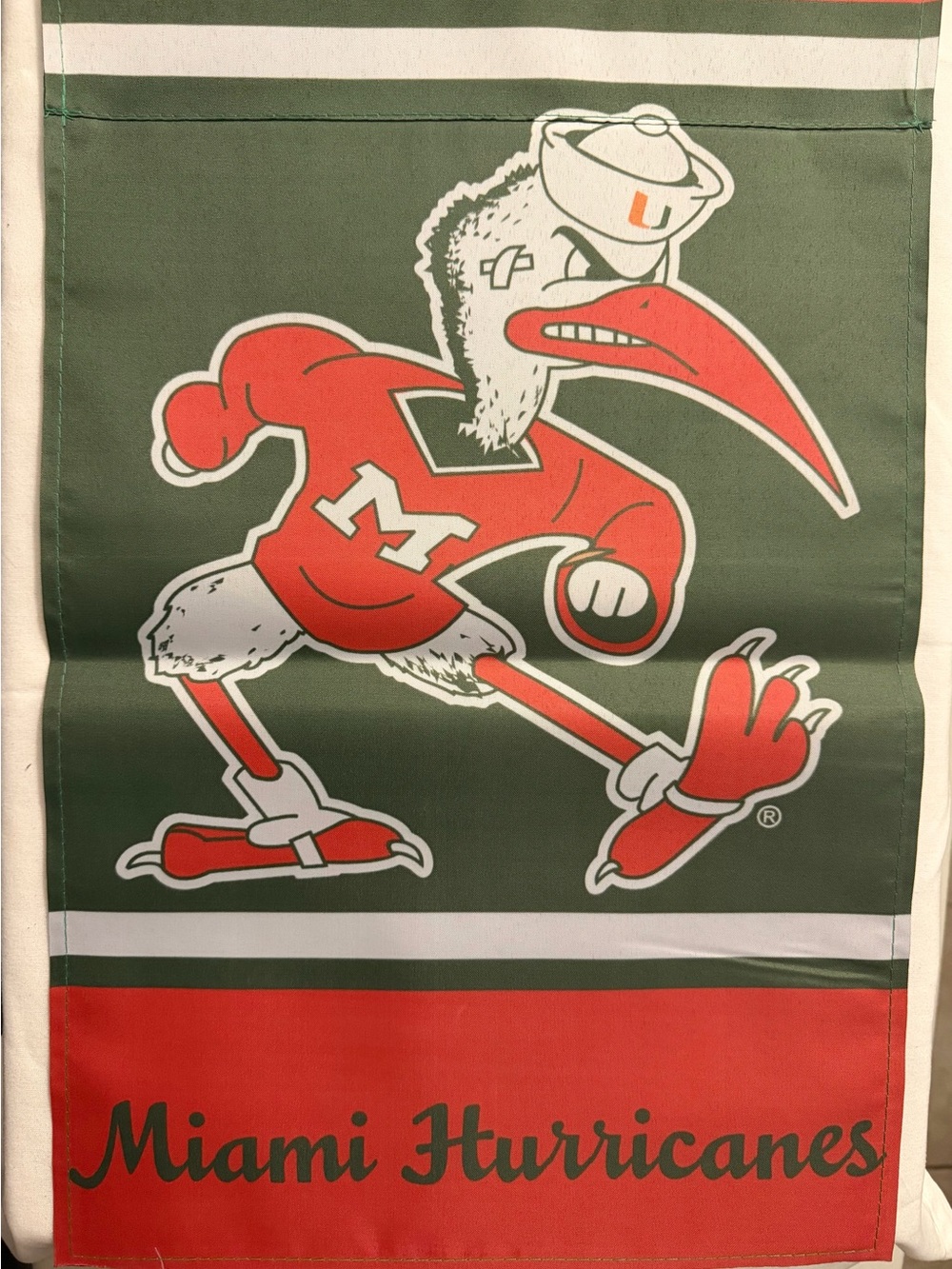 Miami hurricanes garden flag